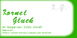 kornel gluck business card