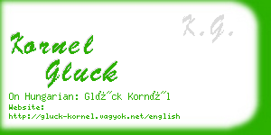 kornel gluck business card